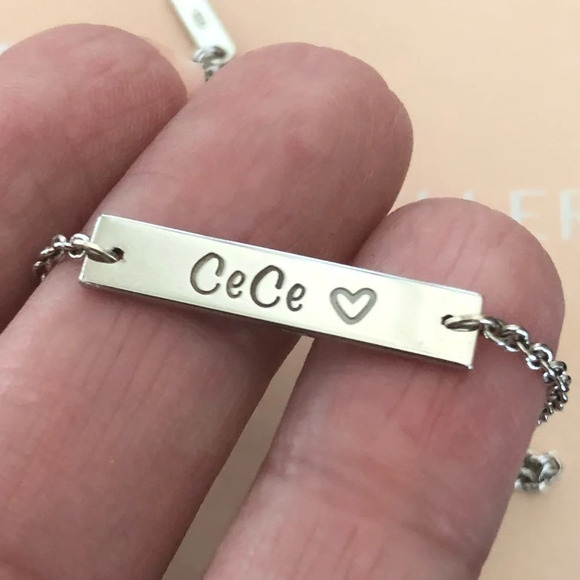 Rellery Small Bar Bracelet Silver 925 Cece Heart - Picture 3 of 3